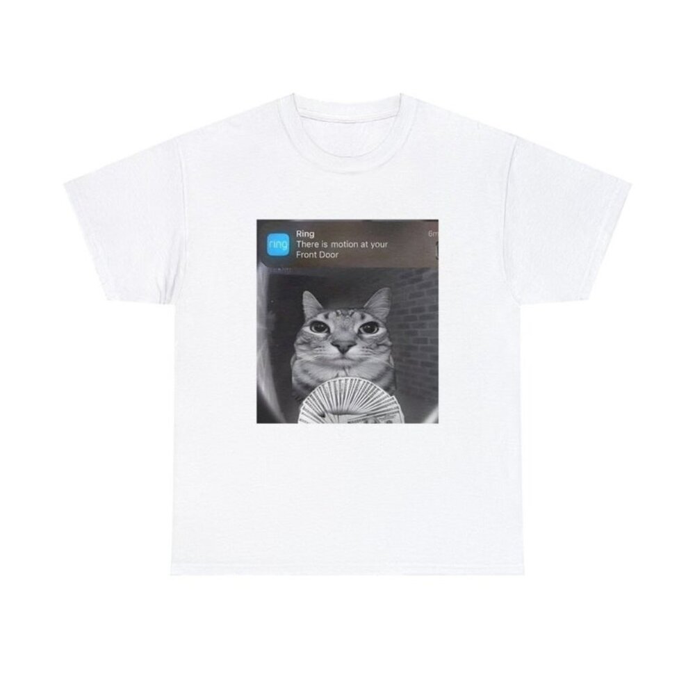 Ring Cat with Motion Meme - Funny Cat Shirt, Parody Tees